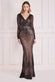 Starburst Patterned Sequin Maxi Dress DR1824