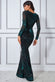 Starburst Patterned Sequin Maxi Dress DR1824