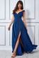 Wrap Bodice Sleeveless Lurex Maxi Dress With Split DR1886