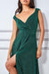 Wrap Bodice Sleeveless Lurex Maxi Dress With Split DR1886