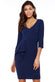 Three Quarter Sleeve Midi Dress With Frill DR1889