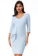 Three Quarter Sleeve Midi Dress With Frill DR1889
