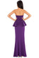 Peplum Strapless Dress In The Style Of Jennifer Lawrence DR197