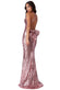 Halter Neck Sequin Maxi Dress With Bow Detail DR2090