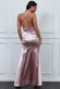 Vicky Pattison – Cowl Neck With Strappy Back Satin Maxi Dress DR2113VP