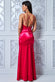Vicky Pattison – Cowl Neck With Strappy Back Satin Maxi Dress DR2113VP
