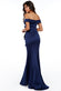 Satin Bardot Bow Maxi Dress DR2218QZ