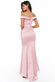 Satin Bardot Bow Maxi Dress DR2218QZ