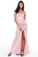 Satin Bardot Bow Maxi Dress DR2218QZ