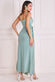 Wrap Front Maxi Slip Dress With Waist Tie-Up DR2250C