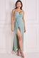 Wrap Front Maxi Slip Dress With Waist Tie-Up DR2250C