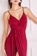 Wrap Front Maxi Slip Dress With Waist Tie-Up DR2250C