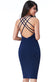 Criss Cross Strap Halter Neck Midi Dress DR2330