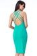 Criss Cross Strap Halter Neck Midi Dress DR2330