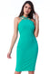 Criss Cross Strap Halter Neck Midi Dress DR2330
