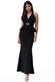 Peplum Halter Neck Maxi With Diamante Buckle DR2345