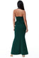 Peplum Halter Neck Maxi With Diamante Buckle DR2345