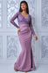 Scalloped Lace & Scuba Maxi Dress DR2449C