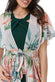 Palm Print Maxi Kimono DR2497