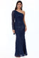 One Shoulder Hanging Sequin Maxi Dress DR2532