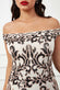 Scalloped Bardot Sequin Maxi Dress DR2543