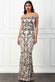 Scalloped Bardot Sequin Maxi Dress DR2543