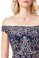 Scalloped Bardot Sequin Maxi Dress DR2543
