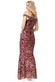 Scalloped Bardot Sequin Maxi Dress DR2543