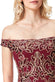 Scalloped Bardot Sequin Maxi Dress DR2543