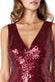 Sequinned Low V Neck Dress DR254A
