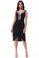 Off The Shoulder Scuba Wrap Over Midi DR2560