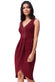 Off The Shoulder Scuba Wrap Over Midi DR2560