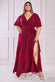 Wrap Front Maxi With Flutter Sleeves DR2565P