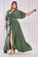 Wrap Front Maxi With Flutter Sleeves DR2565P