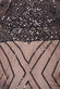 Sequined Starburst Scalloped Hem Midi Dress DR2617