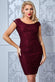 Cap Sleeve Bodycon Lace Midi Dress DR261A