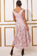 Scalloped Neck Lace Midi Dress DR2702