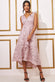 Mother Of The Bride Scalloped Neck Lace Midi Dress DR2702MOB