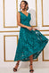 Mother Of The Bride Scalloped Neck Lace Midi Dress DR2702MOB