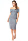 Bardot Bow Detail Midi Dress DR2821
