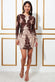 Boat Neck Full Sleeve Sequin Midi Dress DR3008