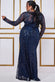 Plus Spread On Sequin Maxi Dress DR3029AP