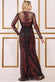 Spread On Sequin Maxi Dress With Belt DR3029A