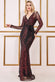 Spread On Sequin Maxi Dress With Belt DR3029A