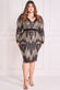 Long Sleeve Sequin Party Midi Dress DR3038P