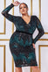 Long Sleeve Sequin Party Midi Dress DR3038P