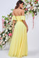 Draped Off The Shoulder Chiffon Maxi Dress With Front Split DR3070A