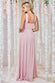 Halter Neck Chiffon Maxi Dress DR3076A