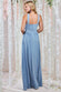Halter Neck Chiffon Maxi Dress DR3076A