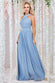 Halter Neck Chiffon Maxi Dress DR3076A